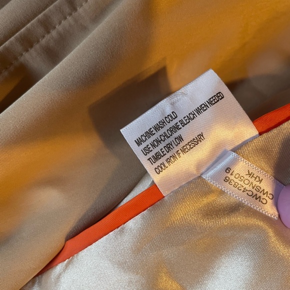 Calvin Klein Belted Double Breasted Trench Coat, Rain Coat in Natural, Large - Picture 14 of 15